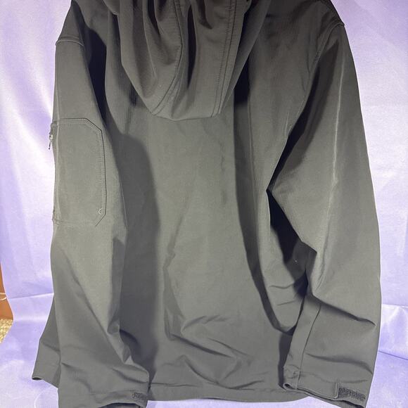 Carhartt Rain Defender Hooded Jacket, 0J3829-M, Black, XL Size - Picture 10 of 12